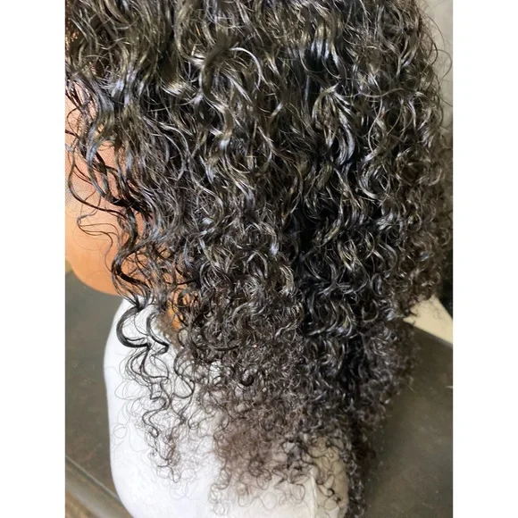 DEANNA18” CURLY NATURAL BLACK 13X4 LACE FRONT WIG